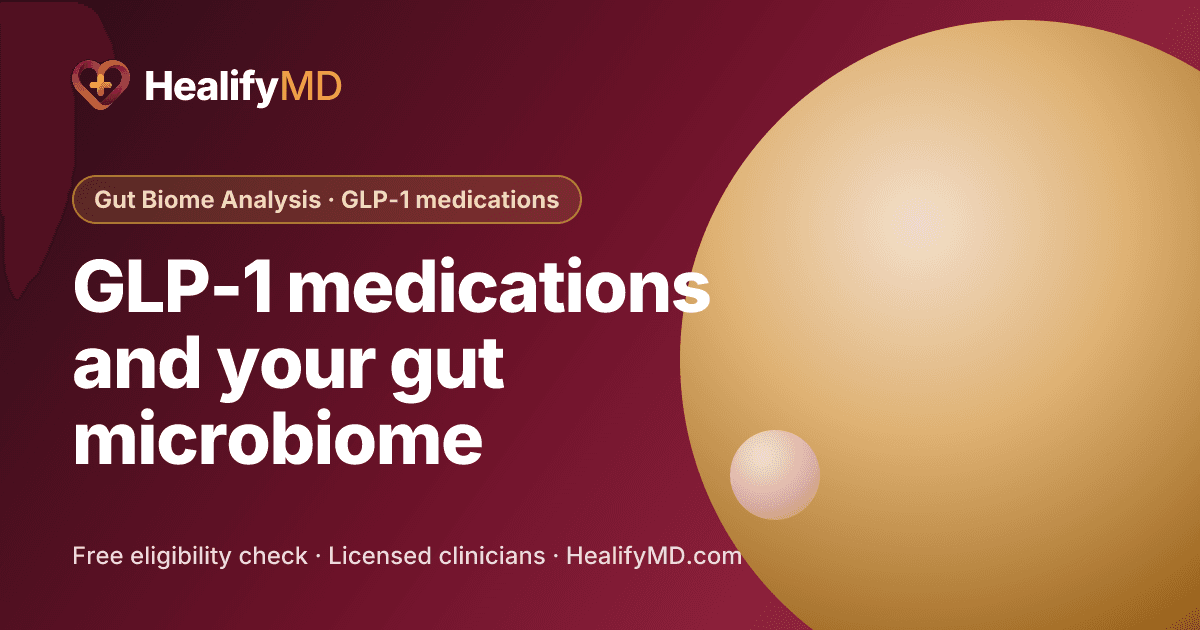 GLP-1 medications and your gut microbiome, HealifyMD Gut Biome Analysis · GLP-1 medications