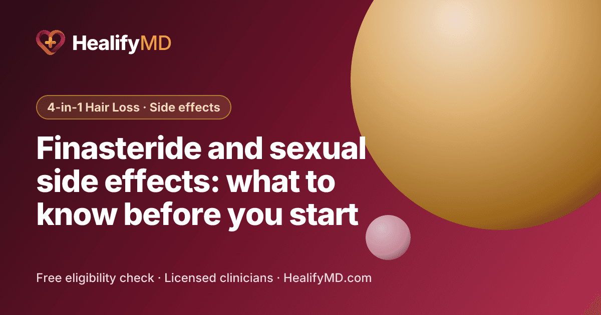 Finasteride and sexual side effects: what to know before you start, HealifyMD 4-in-1 Hair Loss · Side effects