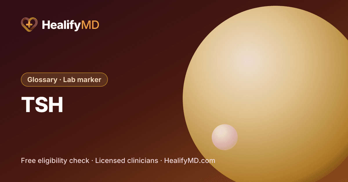 TSH (thyroid-stimulating hormone), HealifyMD Glossary · Lab marker