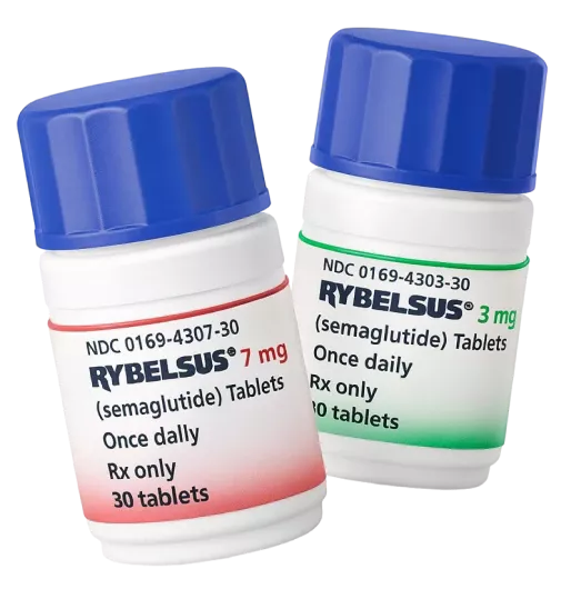 Rybelsus semaglutide tablet bottles