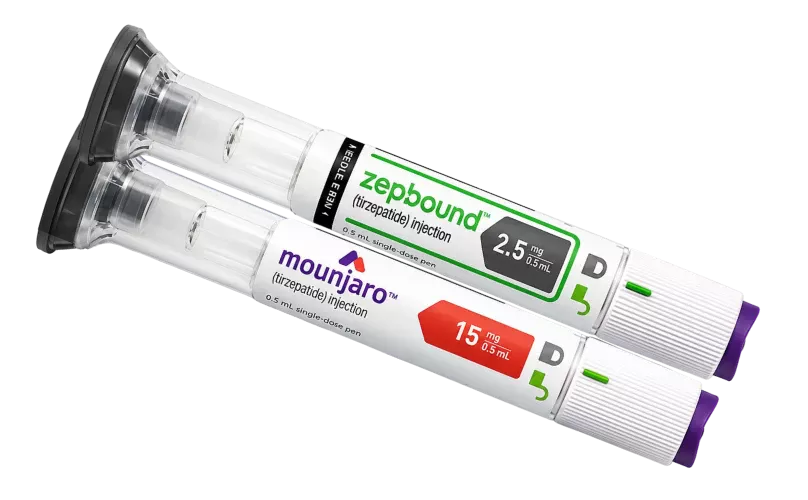 Zepbound and Mounjaro tirzepatide pens